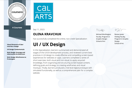 CalArts UI/UX Design